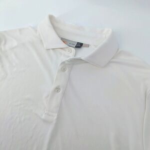 KJUS Kallen Polo Shirt Mens XL White Golf Performance UPF 50+ Short Sleeve